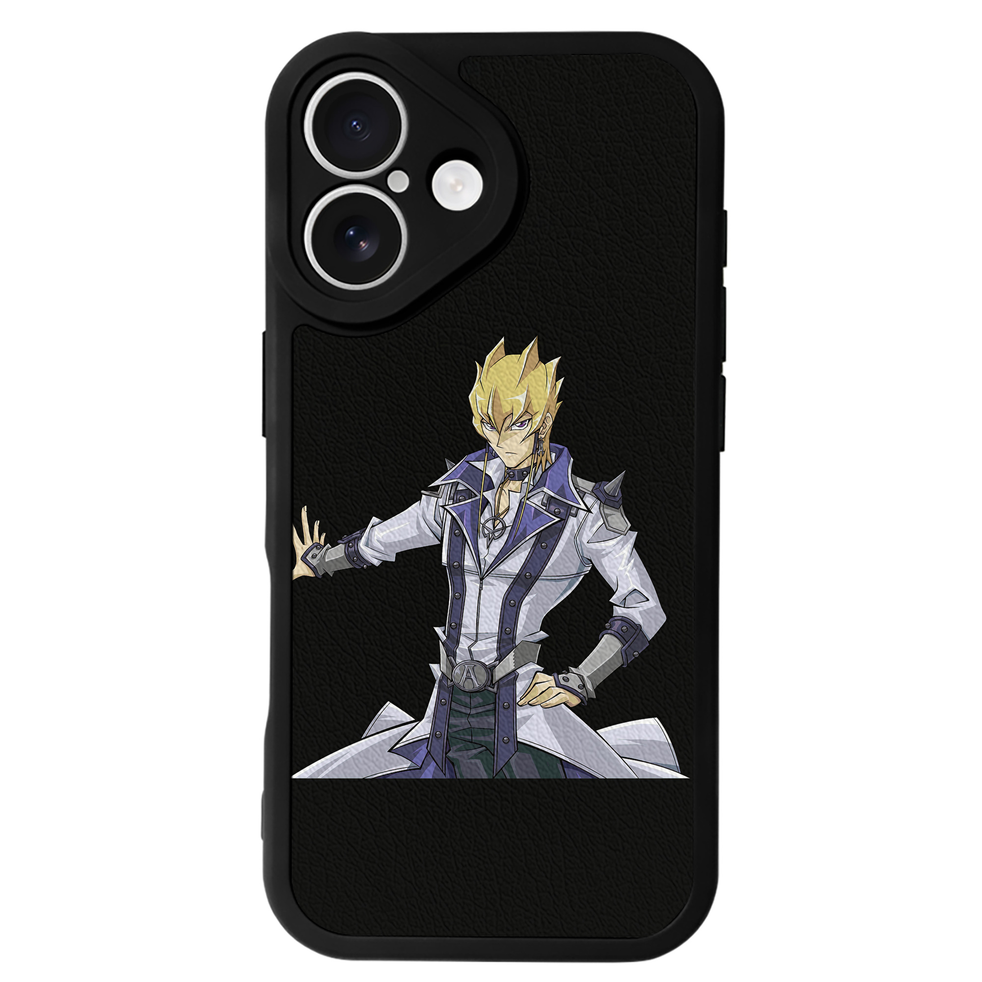 （画像用） 遊☆戯☆王 Yu-Gi-Oh! 【iPhone 16シリーズ対応】シリコンスマホケース（レザー調） 材質：シリコン